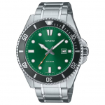 CASIO STANDARD 200m Veekindel Kvartsliikumine Roostevabast Terasest Rihmaga Kell Unisex Roheline Tihvt MDV-107D-3A2V Green Dial