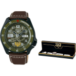 SEIKO Street Fighter Kollektsioon 100m Veekindel Mehaaniline Liikumine Nahkrihmaga K&auml;ekell SRPF21K1
