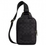 Coach Racer 13 Logo T&otilde;mblukuga Kaetud L&otilde;uend ja Sile Vasikanahk Mini &Otilde;la-Risti Keha Kott Meeste &Otilde;lakotid S&uuml;si CV763-QBMI5 Gift Box Set (Basic Set+Yellow Box)
