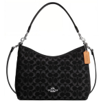Coach Laurel 31 klassikaline monogrammiga teksariidest &otilde;lakott, suured naiste kotid, must CDE44-SVBK Basic Set (Bag+Dust Bag)