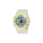 CASIO Unisex Vedelkristall/Analoog Kahekordse N&auml;idikuga Seeria Hall Kell GA-110LS-7APR GA-110LS-7APR white