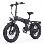 Uus H20 Pro 2000W Kokkupandav Elektrijalgratas 48V23AH 20 tolli Paks Rehv Kahemootoriline Maastikuratas 2000W (dual motor) 48V 23AH must