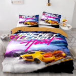 Rocket League voodipesu komplekt Tekikate &Uuml;ksik Twin T&auml;is Queen King Suurus Autode Rocket League Voodikomplekt Laste magamistuba Tekikate 70x133cm 2pcs