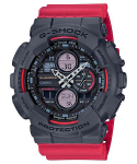 Casio G-SHOCK Meeste Vaik 200M Veekindel Digitaalne P&otilde;rutuskindel Kvartsikell GA-140-4A punane