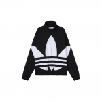 Adidas Originals Big Trefoil Treeningjakk &Ouml;ine Meri T&auml;ispikkuses Retro Spordijakk Meeste Pealisr&otilde;ivad Must FM9892 S