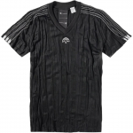 Adidas Originals Alexander Wangi koost&ouml;&ouml; V-kaelusega triibuline pusa l&uuml;hikeste varrukatega T-s&auml;rk Meeste pealiskatted DP1059 XS