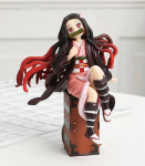 15CM Kamado Nezuko Demon Slayer Kimetsu No Yaiba Kuju Anime Lauapealne Golfimudel M&auml;nguasi Kingitus Kollektsiooni Kaunistused Kunstiteos PVC black