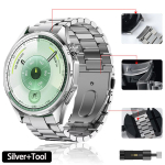 L&otilde;hevaba metallrihm Huawei Watch GT6 46mm jaoks Roostevabast terasest Originaalne k&auml;epael Huawei Watch GT6/GT5/GT4 46mm jaoks K&auml;ev&otilde;ru Rihm Huawei GT5 46mm h&otilde;be