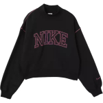 Nike Sportswear Phoenix Fleece Logo K&otilde;rge kaelusega pikkade varrukatega dressipluus Naiste pealisr&otilde;ivad IM7491-010 L black