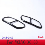 Roostevabast terasest L&auml;ikiv must Volvo XC60 2014-2019 Autole Tagumine Vasak Parem Summuti Toru Otsa Kate Liist Dekoratiivsed Lisatarvikud