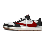 Jordan x Travis Scott Air Jordan 1 koost&ouml;&ouml; 7.0 T&auml;istera veisenahk Polsterdus Libisemisvastane Kulumiskindel DZ4137-700(Team1803-4) 35.5