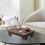 Puidust madal kohvilaud Minimalistlik tatami teelaud Siseruumide v&auml;ike abiruumilaud Kodu ja elutoa jaoks gray