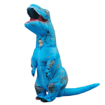 Veekindel ja vastupidav laste T-rex t&auml;ispuhutav dinosauruskost&uuml;&uuml;m pidudeks sinine