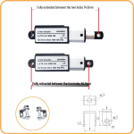 CE-sertifikaadiga 10 mm k&auml;iguga miniatuurne teleskoopmootor, elektriline lineaarne ajam (DC 12V-24V, Harjadega) 24V 30mm/s 32N
