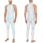 Meeste l&auml;ikiv &uuml;hes t&uuml;kis ujumistrikoo Trikookost&uuml;&uuml;m Varrukateta T&otilde;mblukuga Lycra K&uuml;lmakaitse Ujumisriided J&otilde;usaal Treening Fitness Spordikombinesoon 3XL