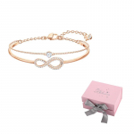 Swarovski roosakulla tooni plaaditud k&auml;ev&otilde;rud Naistele roosakulla tooni plaaditud F-Pink bow gift box roosa kuldne v&auml;rv