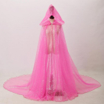 Lava kost&uuml;&uuml;m L&auml;ikiv kuumstantsitud litritega kapuutsiga keep Halloweeni keep Pikalt lohistuv Cosplay kost&uuml;&uuml;mi sall * Shoulder to hem 130cm ( 3m hem) roosa