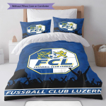FC Luzern logo Voodipesu Tekikott Komplekt Tekikott Padjap&uuml;&uuml;r Kodu Kaunistus S&uuml;nnip&auml;evakingitus (1 * tekikott + 2 * padjap&uuml;&uuml;ri, ilma s&uuml;damikuta) 135x200cm