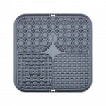 Koerte lakkumismatt Slow Food Mat Drizzling Licking Pad Impress Slow Food Mat Silikoonist Slow Food Mat Lemmikkoera lakkumismatt (GRAY,15.5X15.5cm) hall v&auml;rv