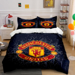 Manchester United Voodipesukomplekt Voodipesu Tekikoti Komplekt Tekikott Padjap&uuml;&uuml;rid   (1 * Tekikott 2 * Padjap&uuml;&uuml;ri, ilma tekita) 135x200cm