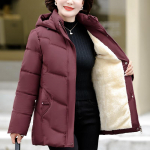 Keskealised Naised Talvemantlid Kapuutsiga Elegantne Paks Soe Suur Suurus Parkad Naiste Jakid 2XL