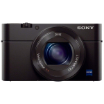SONY RX100III Kompaktne digitaalne CMOS optilise suumiga kallutatav LCD Cyber-shot kaamera, Must, 1,0-tolline tagantvalgustusega sensor, 2,9x (24-70 mm), 180 kraadi must
