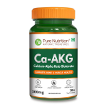 Pure Nutrition Ca-AKG - (500 mg) - 30 k&ouml;&ouml;giviljakapslit | Kaltsium alfa-ketoglutaraadi toidulisandid rakulise energia ja liigeste tervise jaoks | Tugevdab tervist