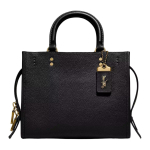 COACH Rogue Nahast Kaasaskantav Crossbody Kott, &Otilde;lakott Keskmine Naiste Messing & Must C3877-B4BK One Size 1 black