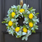 Kunstlik Sidrunip&auml;rg Ukse Seinale Riputatav Kaunistus Saagikoristusfestivali Kodupeo Kaunistus Lemon Branch Wreath