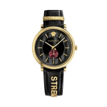Versace meeste Circle Manifesto Edition &Scaron;veitsi kvartsikell 42mm VBQ050017 must