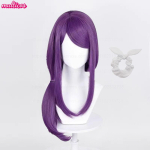 Kvaliteetne Kamishiro Rize Cosplay Parukas 70cm Lilla Kuumakindel S&uuml;nteetiline Juus Rize Kamishiro Parukad + Parukakate blue