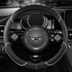 Mikrofiiber nahast auto roolikatete komplekt MINI Cooper R50 R55 R56 F57 Clubman Countryman Clubvan Coupe jaoks Autotarvikud valge