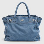 Vintage teksist kott naistele Suure mahutavusega T&ouml;&ouml;le s&otilde;itmiseks &Otilde;lakott K&auml;ekott T&otilde;mblukuga Sisemiste taskutega Light Blue Denim gray