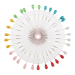 MagiDeal SunniMix Bufanda Multicolora de 30tk Hijab Fija Corchete Botones Cotura Sastre Water Drop