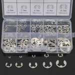 120 tk. Assortii 1,5 2 3 4 5 6 7 8 9 10 mm roostevabast terasest E-klambrite komplekt E-lip 120pcs
