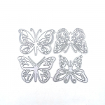 4 tk/komplekt Butterfly metallist l&otilde;ikevormid Scrapbooking Paberkaartide reljeeftr&uuml;kk Dekoratiivk&auml;sit&ouml;&ouml; Stempel
