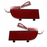 2pcs LED Shocks Rear Bumper Reflector Spotlight Fog Tail Brake Lights 1
