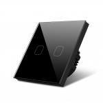 Puutel&uuml;liti 1/2/3 Gang 1 Way AC 220V -240V EU UK klaasl&uuml;liti LED-lambi lambipirni jaoks 2 Gang