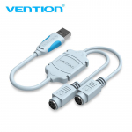 Vention USB-PS2-adapter USB-isa-PS/2-emane adapter klaviatuuri-hiire skanneri s&uuml;learvuti jaoks 33cm sinine