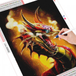 Teemanttikandid Full Display Dragon 5D Teemantmaal T&auml;is&uuml;mmargune teemant 20X30