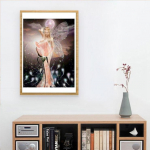 Teemanttikandid Rose Pink Fairy N&auml;put&ouml;&ouml; Teemantmosaiigist ristpistes tikkimiskomplektid 20X30CM