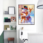 Teemantmaaling Lumememm &Uuml;mmargune teemanttikandid Cartoon Pilt Rhinestone j&otilde;ulukaunistused 20X30CM