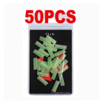 Bimoo 50 tk eell&otilde;igatud h&otilde;&otilde;guv kahanev toru kalap&uuml;&uuml;giseadme abistava tikkikonksu kaitsekattega helendav peibutis isetegemise jaoks