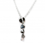 Altesse [F0069] - Collier Argent 'Coeur L&eacute;ger' Bleu sinine