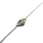 Les Tr&eacute;sors De Lily [M1769] - Bracelet Argent 'Kiss' blanc valge