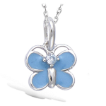 Les Tr&eacute;sors De Lily [N5345] &ndash; Sinine 'Butterfly' h&otilde;bedane ripats (roodiumiga kaetud) &ndash; 9x8 mm h&otilde;be
