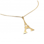 Les Tr&eacute;sors De Lily [P7905] &ndash; roosast kullast Eiffeli torni terasest disainerkaelakee &ndash; 22x15 mm Heleroosa