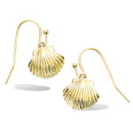 Les Tr&eacute;sors De Lily [Q6831] &ndash; kullatud Coquillage Saint Jacquesi kullatud k&otilde;rvar&otilde;ngad &ndash; 12x10 mm kuld