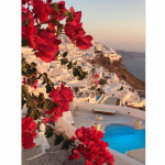 Teemanttikandiga mere&auml;&auml;rne maastik 5D DIY teemantmaal Rhinestone teemantristpistes 20X30CM