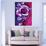 HUACAN 3D teemanttikandid ristpistes &uuml;mmargused kivimaalingud lilled Full square 25*30 cm